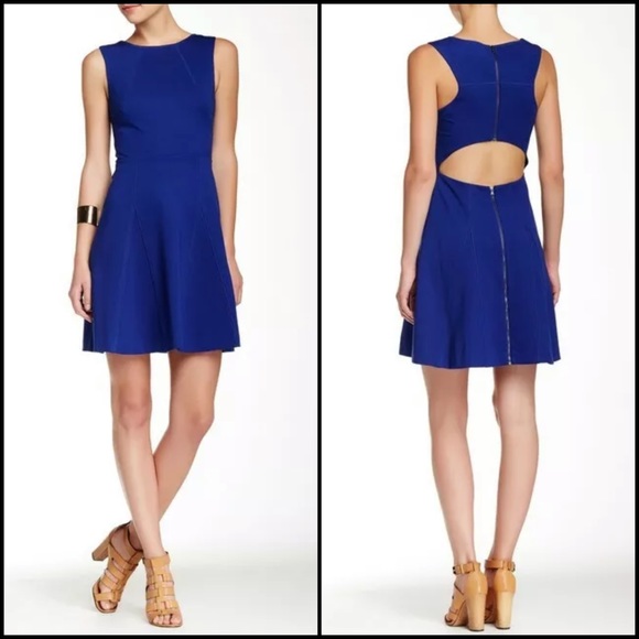 Trina Turk Dresses & Skirts - NEW Trina Turk Cobalt Blue Cutout Back Ponte Dress